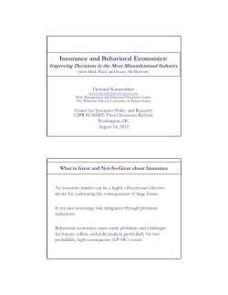 Insurance and Behavioral Economics:
