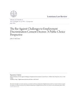 The Bar Against Challenges to Employment Discrimination Consent