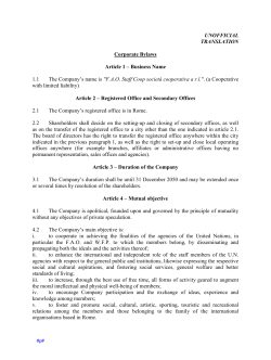 Statuto di Societ&agrave; Cooperativa