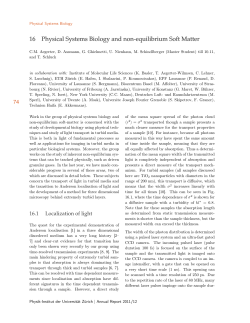 16 Physical Systems Biology and non-equilibrium Soft
