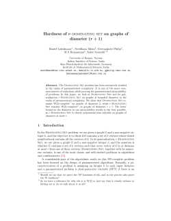Hardness of r-dominating set on graphs of