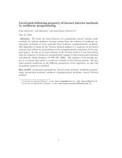 Local path-following property of inexact interior