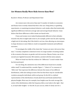 Are Women Really More Risk-Averse than Men?