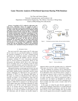 Game Theoretic Analysis of Distributed Spectrum