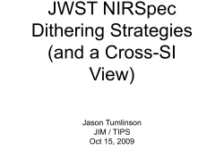 JWST NIRSpec Dithering Strategies (and a Cross