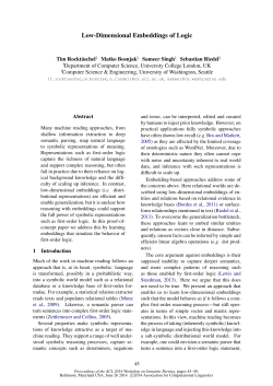 Low-Dimensional Embeddings of Logic