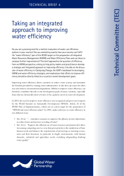Taking an integrated approach to implementing water efficiency