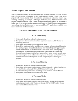 Senior Projects and Honors