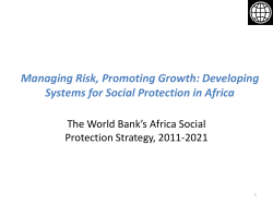 Background Papers Social Protection Strategy