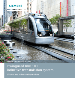 Trainguard Imu 100 inductive transmission system