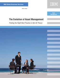 The Evolution of Asset Management