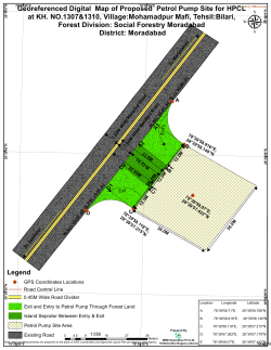 Georeferenced Digital Map of Proposed Petrol Pump Site for HPCL