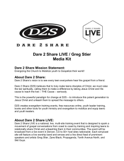 Dare 2 Share LIVE Media Kit