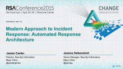 Modern Approach to Incident Response: Automated Response