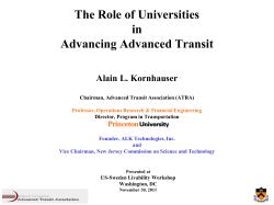 US-SwedenLivabilityWorkshopKornhauser