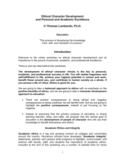 Educational Values and Virtues