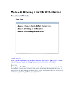 Module 8: Creating a BizTalk Orchestration