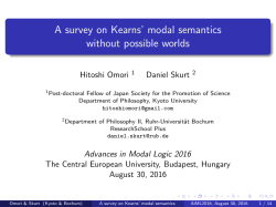 A survey on Kearns` modal semantics without possible worlds