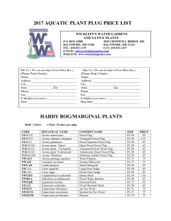 2017 aquatic plant plug price list hardy bog/marginal plants