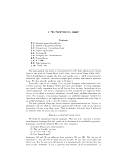 Syntax of propositional logic 2.3