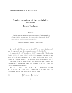 Fourier transform of the probability measures