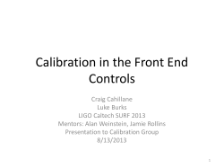 8-12-2013 Presentation to LIGO Data Analysis Group