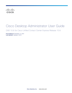 Cisco Desktop Administrator User Guide for Cisco Unified Contact