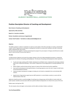 Position Description Director of Coaching and Development