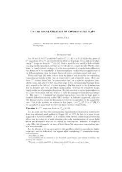 ON THE REGULARIZATION OF CONSERVATIVE MAPS 1