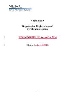 Appendix 5A Organization Registration and Certification