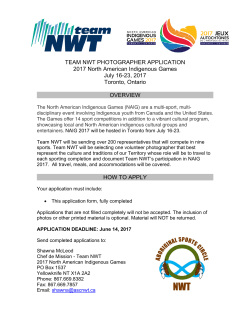 TEAM NWT PHOTOGRAPHER APPLICATION 2017 North American