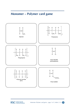 Monomer &ndash; Polymer card game