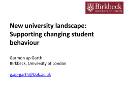 Garmon Ap Garth, Birkbeck, University of London