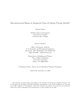 Microstructural Biases in Empirical Tests of Option Pricing Models1
