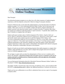 Interim Report to the Lucile Packard Foundation