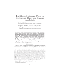 The Effects of Minimum Wages on Employment: Theory and