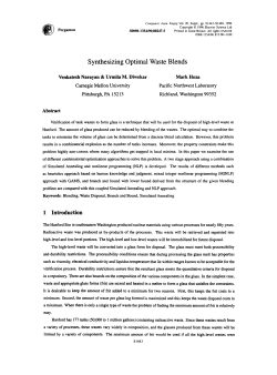 Synthesizing Optimal Waste Blends