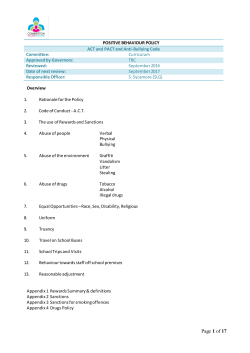 Positive Behaviour Policy - Comberton Village College