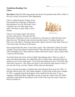 Nonfiction Reading Test Chess