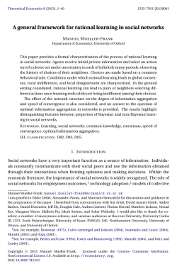 A general framework for rational learning in