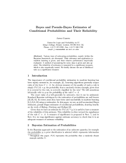 Bayes and Pseudo-Bayes Estimates of Conditional Probabilities and