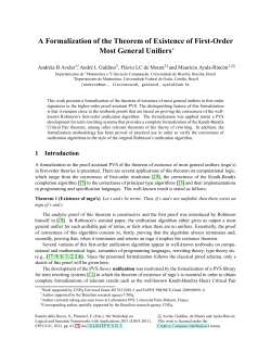A Formalization of the Theorem of Existence of First-Order