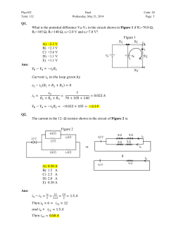 Phys102 Final Code: 20 Term: 132 Wednesday, May 21, 2014 Page