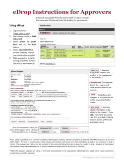 eDrop Instructions for Approvers