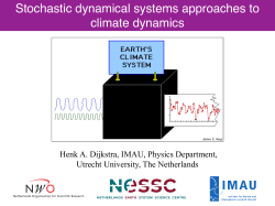 Stochastic dynamical systems approaches to climate dynamics
