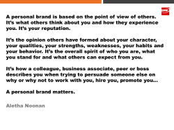 Building Your Brand Presentation