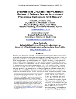 Systematic and Grounded Theory Literature Reviews of Software