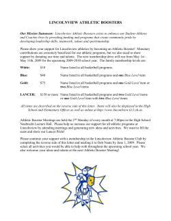 LINCOLNVIEW ATHLETIC BOOSTERS