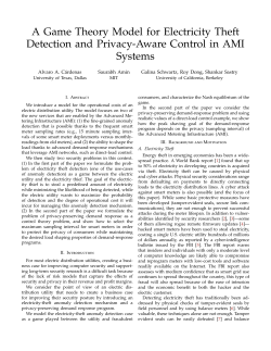 A game theory model for electricity theft detection and privacy