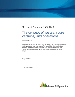 The concept of routes, route versions, and operations